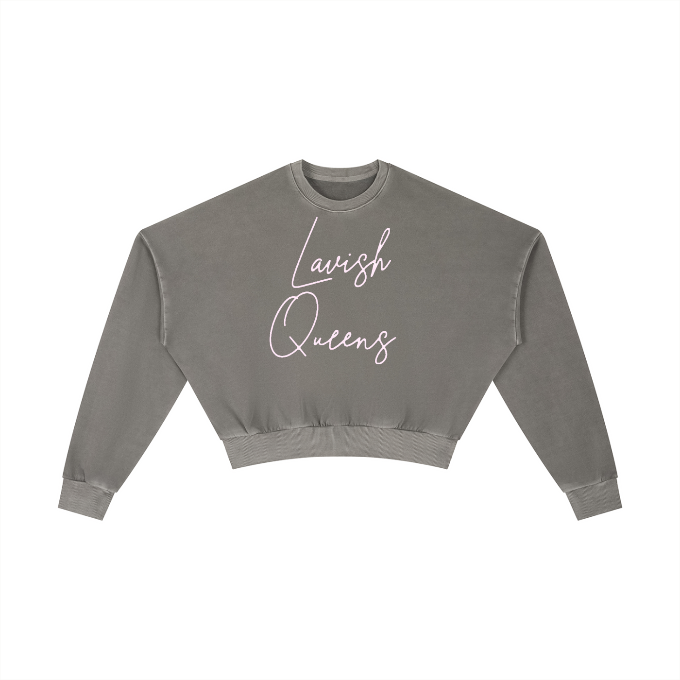 Vintage Washed Cropped Sweatshirt - LavishKings