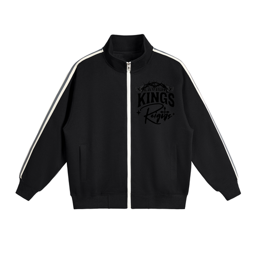 Contrast Side-Stripe Stand Collar  Jacket