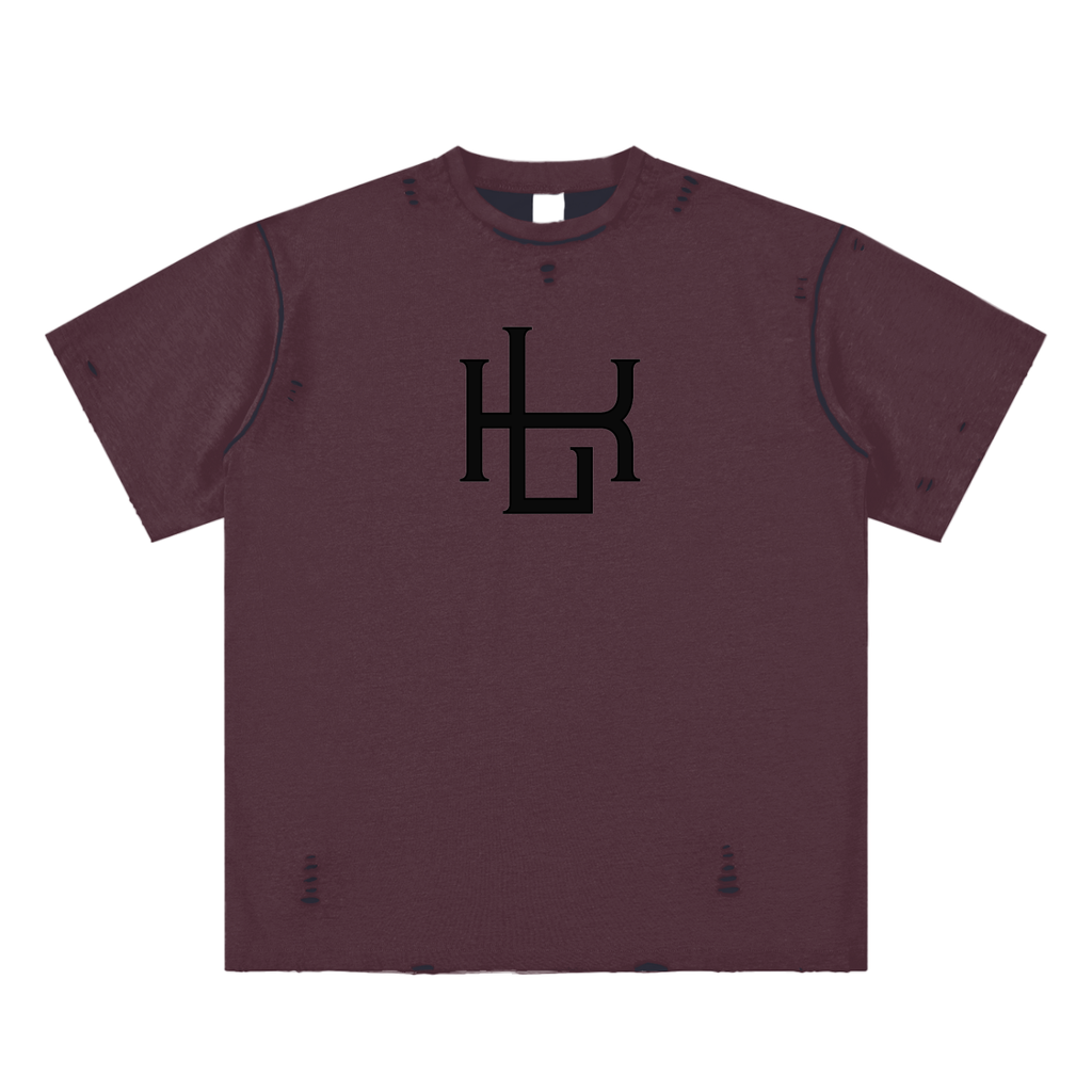Hand-frayed Reversible T-shirt - LavishKings