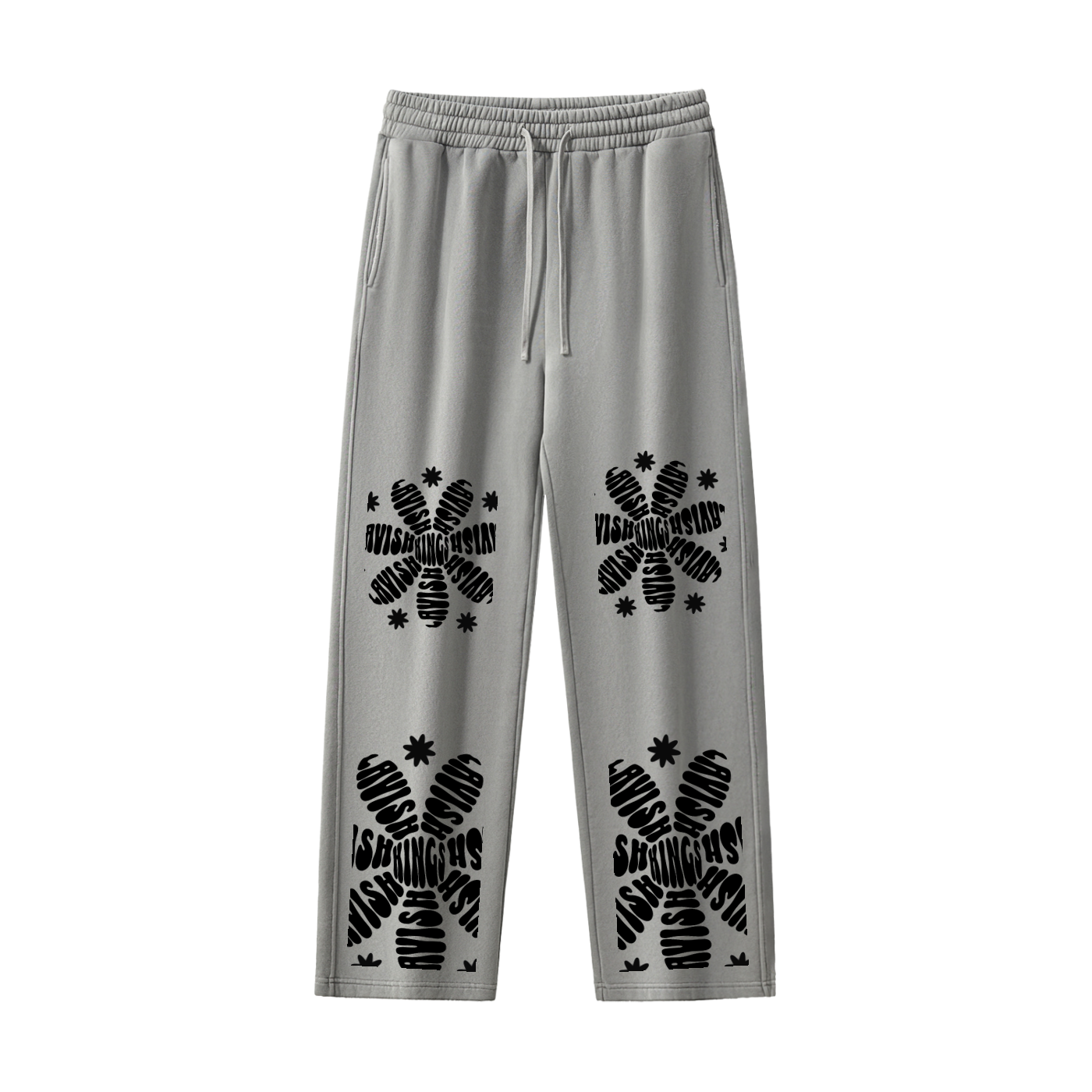 Frayed Enzyme Washed Fleece Sweatpants