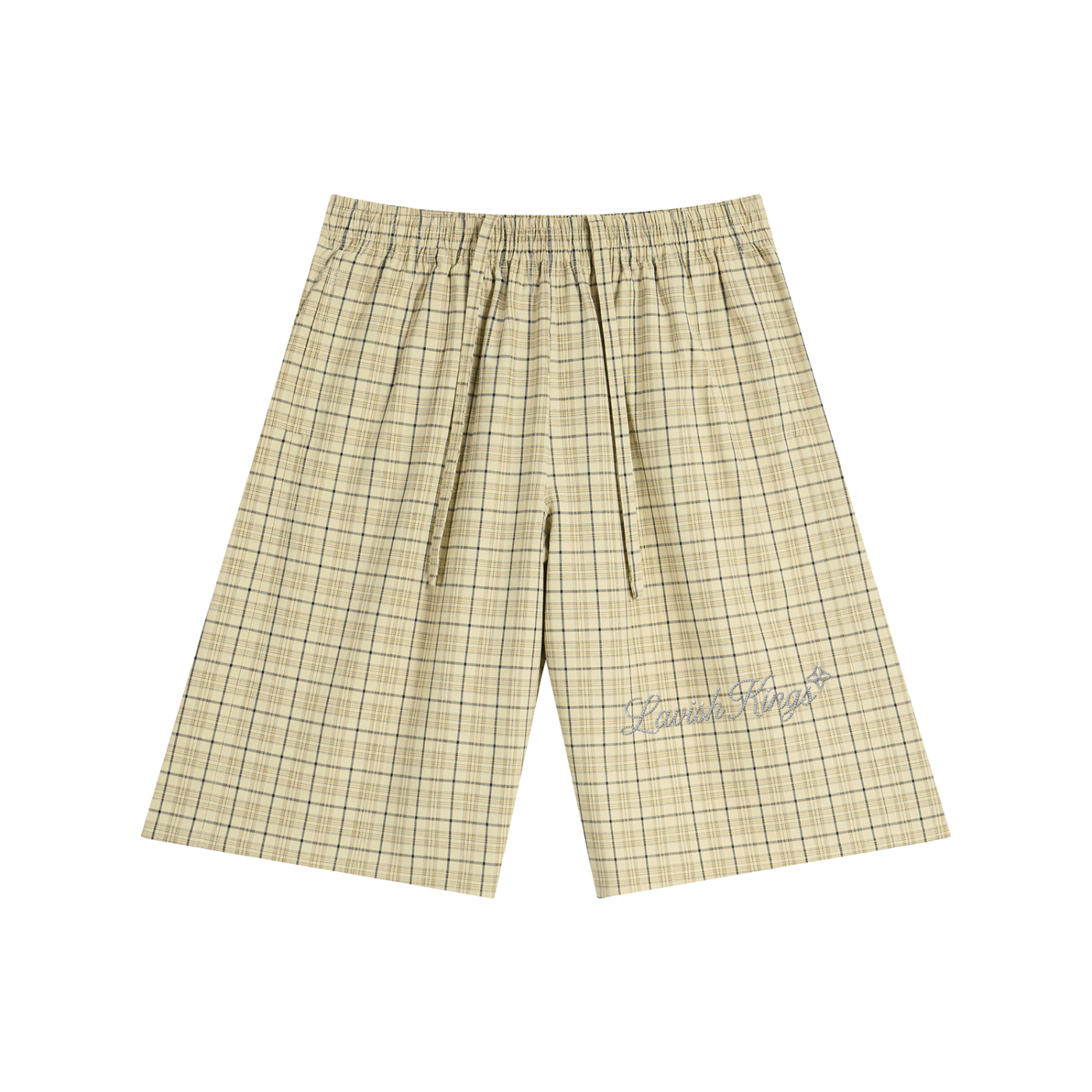 Unisex Plaid Wide Leg Shorts