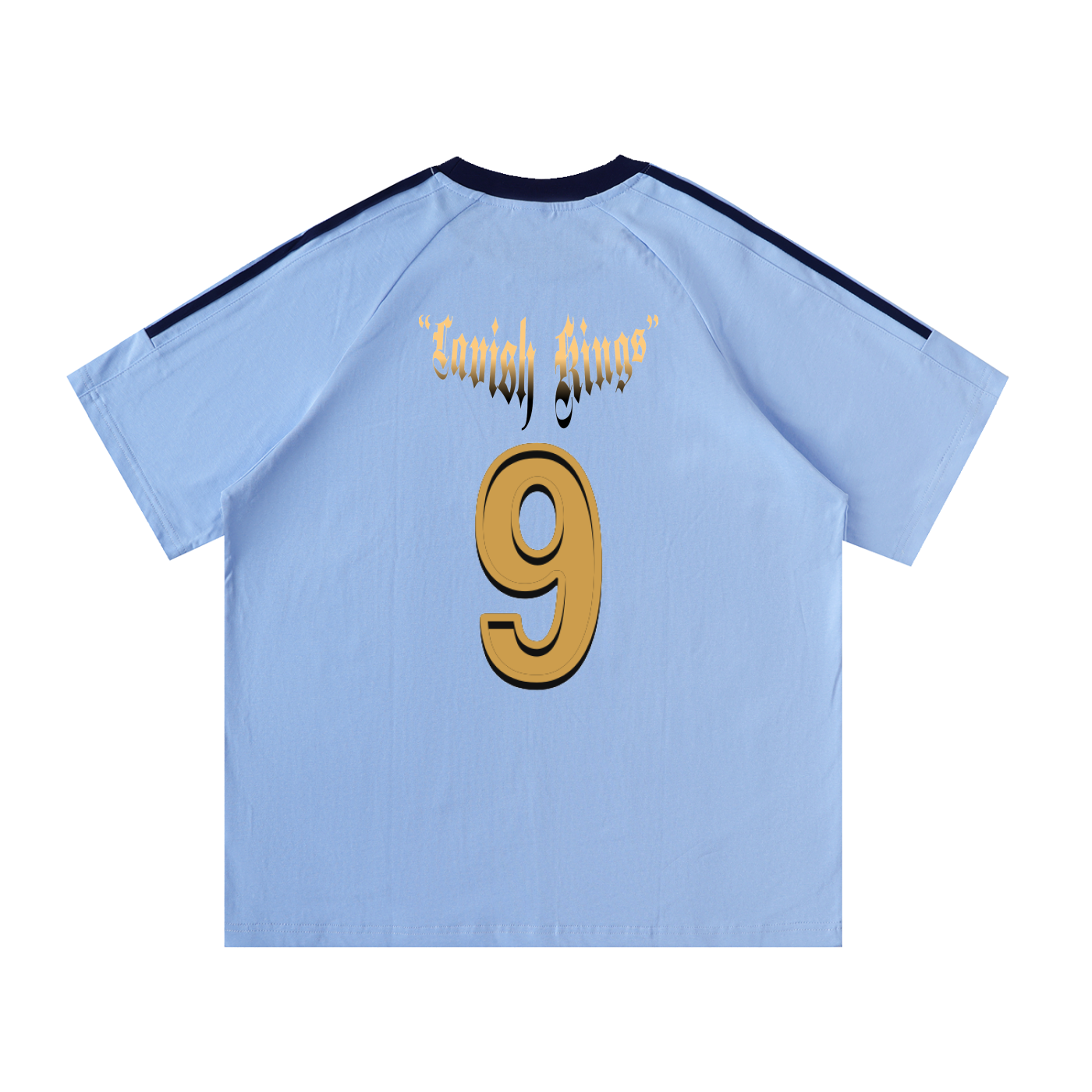 Contrast Tape Crewneck Cotton T-Shirt