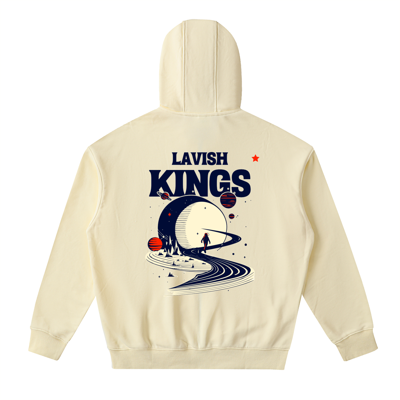 Drop-Shoulder Zip Up Hoodie