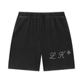 Unisex Vintage Wash Sunfade Waffle Raw Hem Shorts