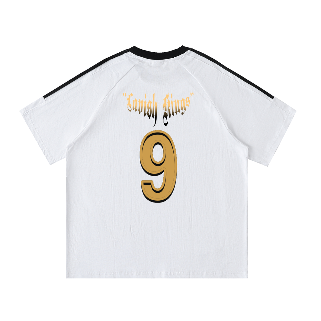 Contrast Tape Crewneck Cotton T-Shirt