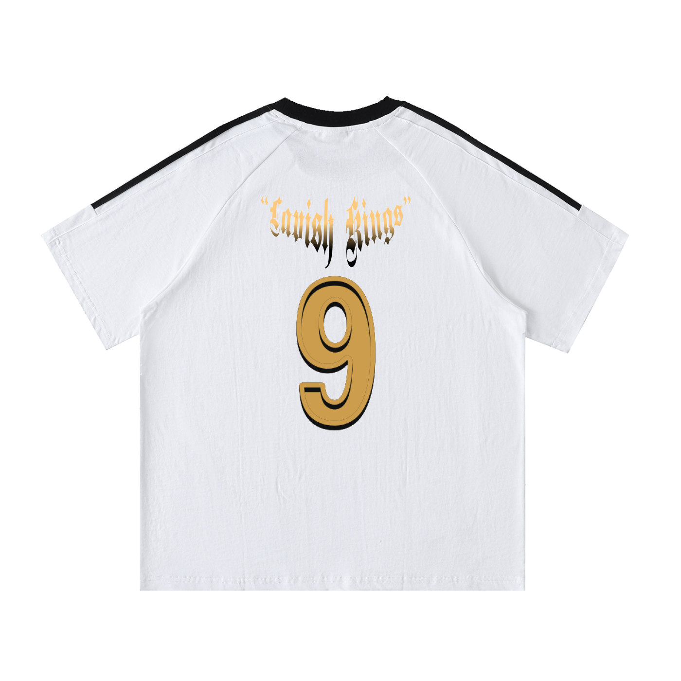 Contrast Tape Crewneck Cotton T-Shirt