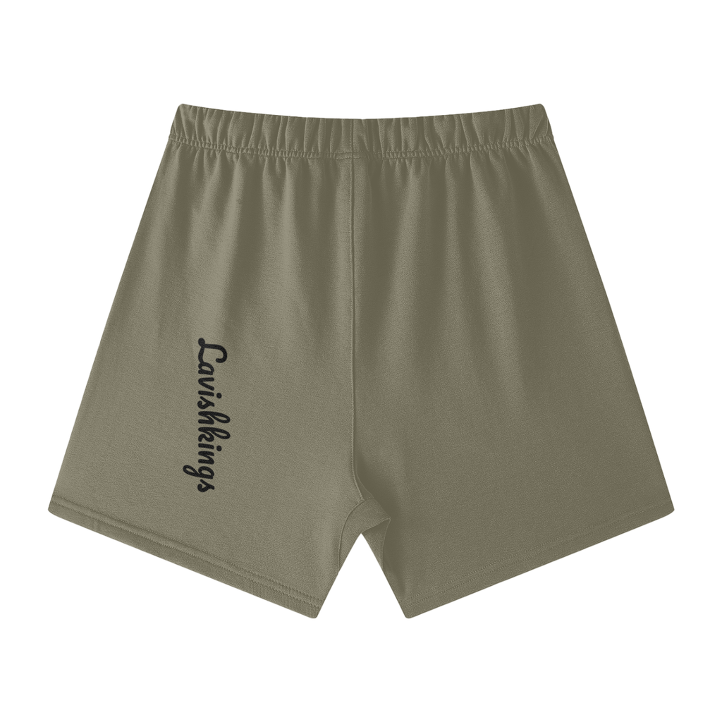 Streetwear Unisex Heavyweight Earth Tone Loose Fit Cotton Shorts - LavishKings