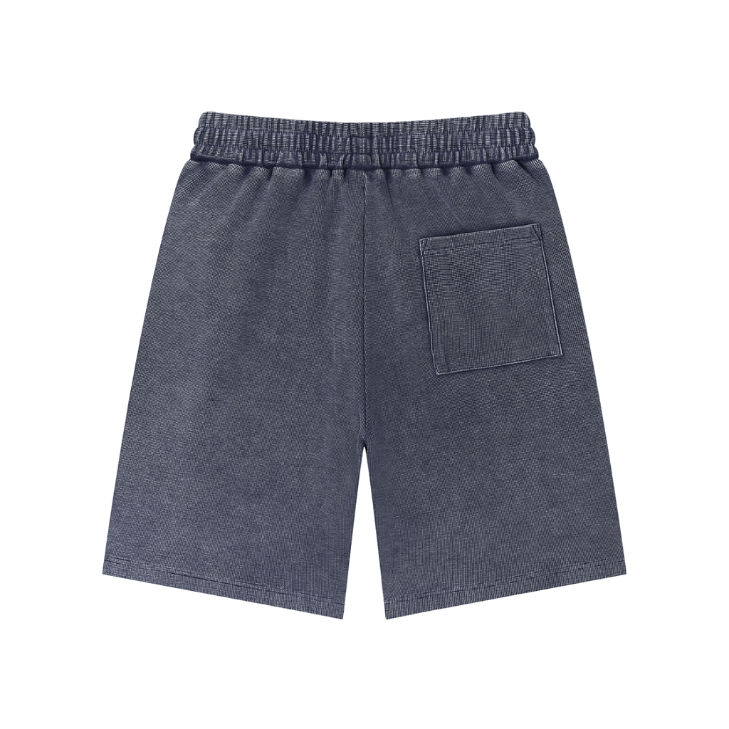 Mineral Wash Waffle Knit Shorts - LavishKings