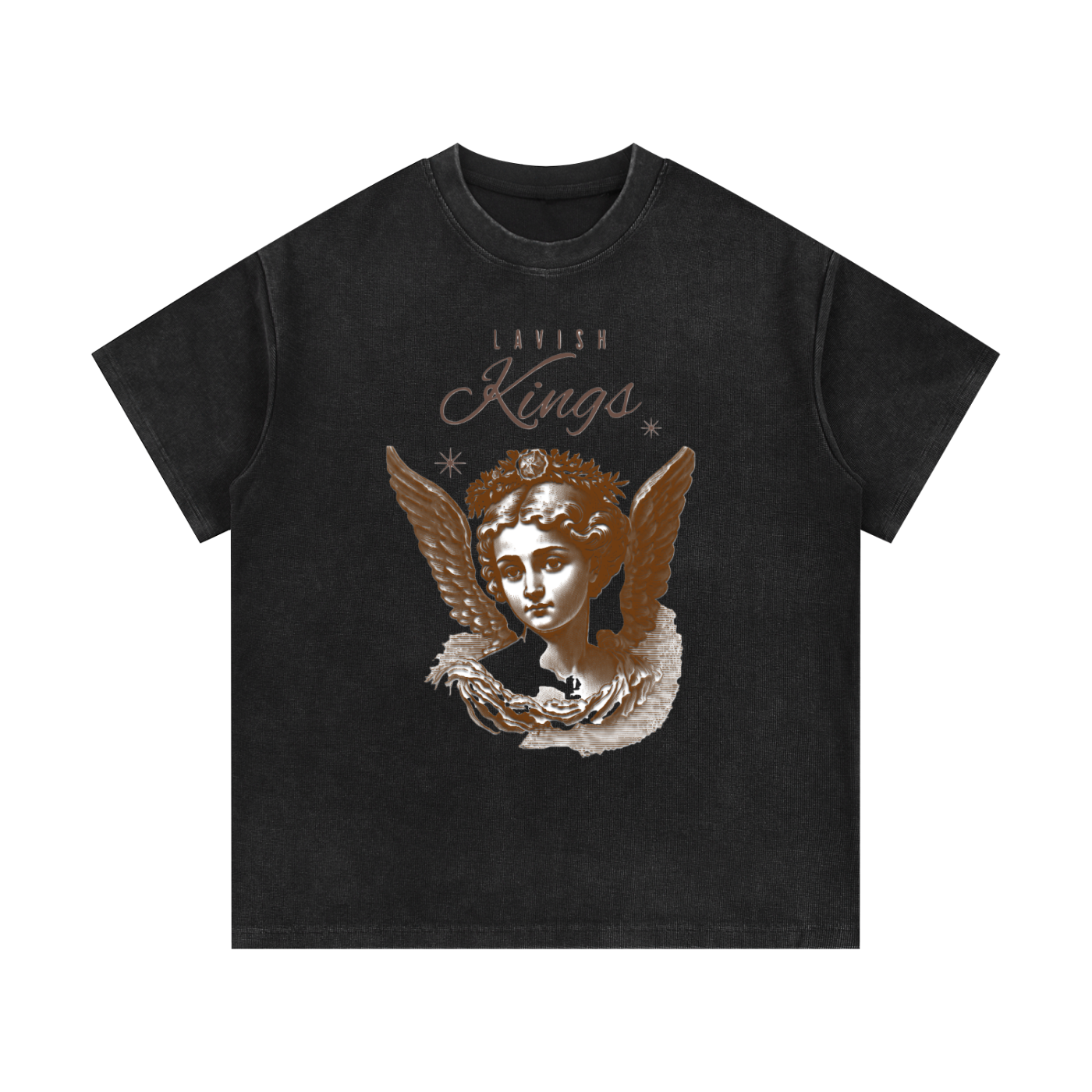 Mineral Wash Waffle Knit T-Shirt - LavishKings