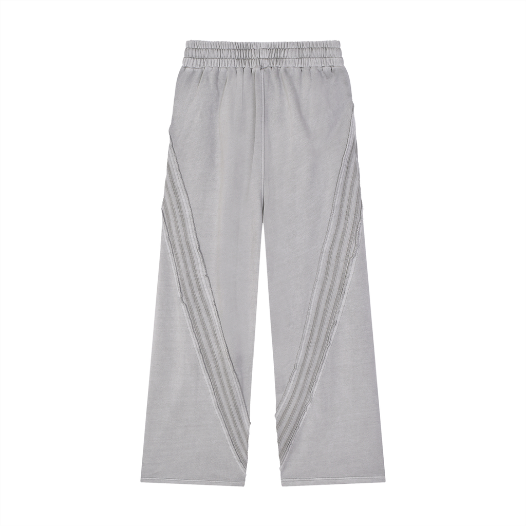 Snow Washed Tape Raw Edge Sweatpants - LavishKings