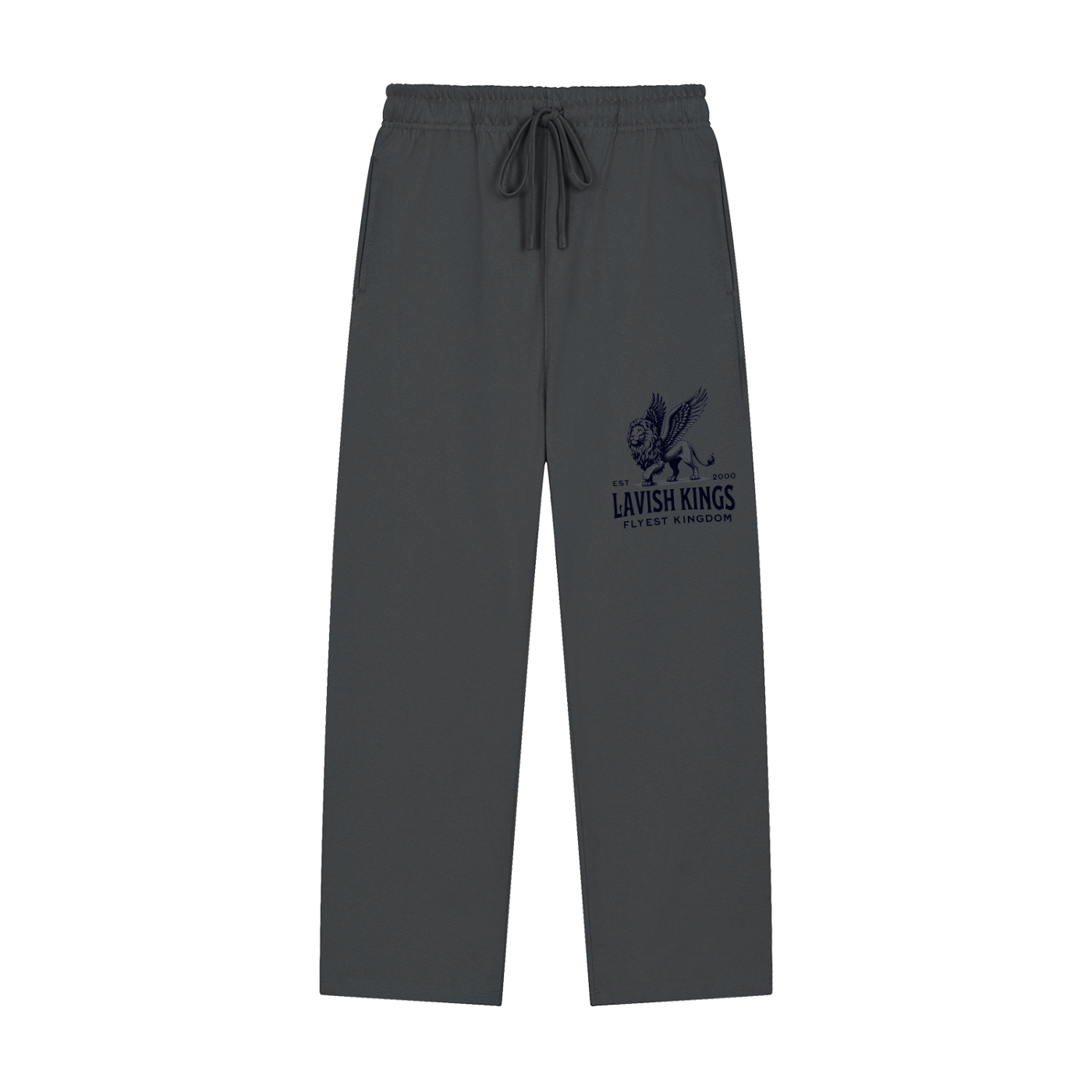 Solid Color Straight-Leg Sweatpants