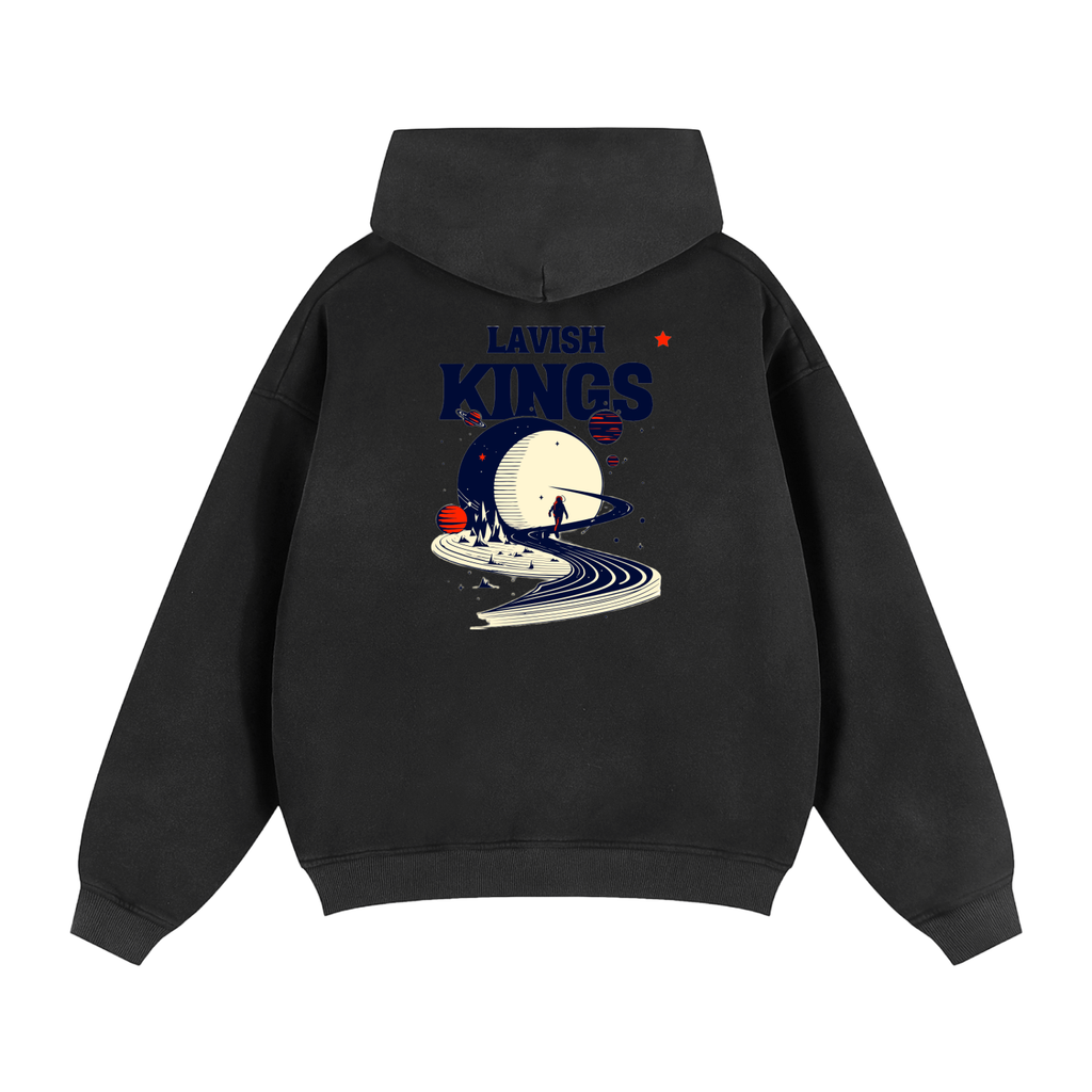 Sunfade Two-way Zipper Boxy Fleece Hoodie