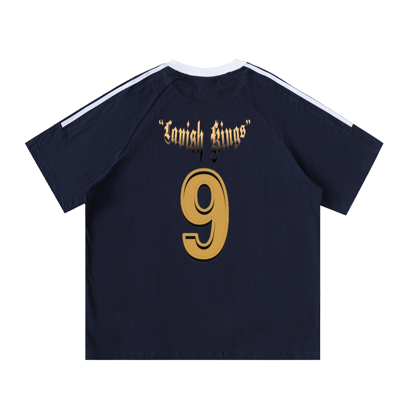 Contrast Tape Crewneck Cotton T-Shirt