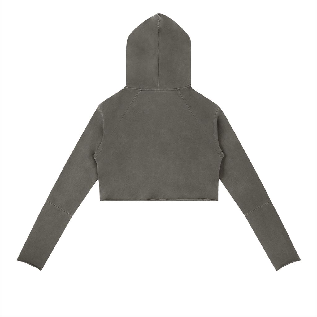 Vintage Washed Raw Edge Hoodie - LavishKings