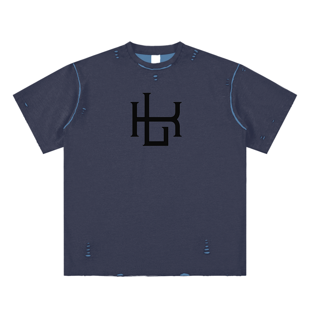 Hand-frayed Reversible T-shirt - LavishKings