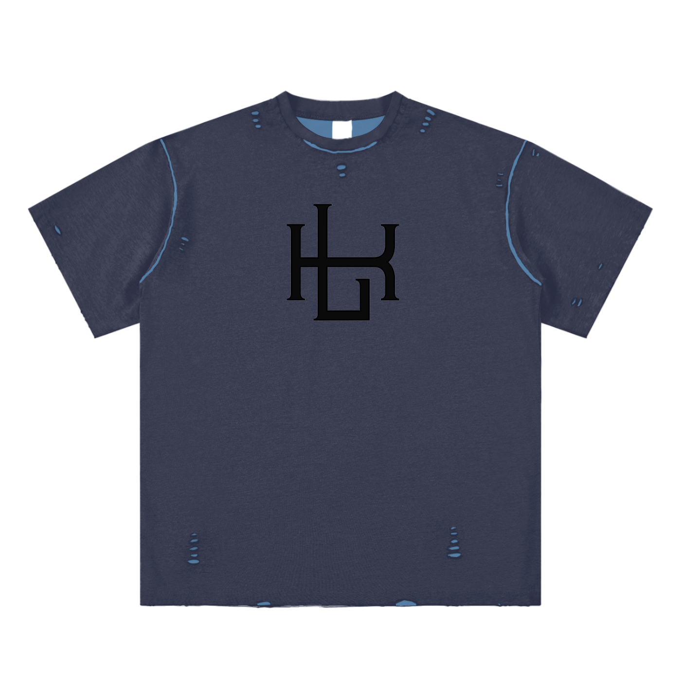 Hand-frayed Reversible T-shirt