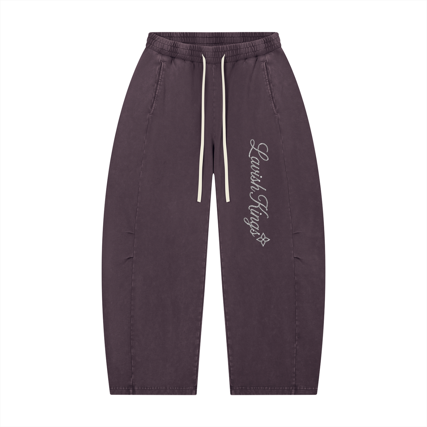 Unisex Mineral Wash Barrel Leg Pants