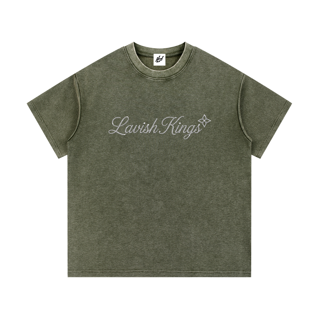 Mineral Wash Waffle Knit T-Shirt