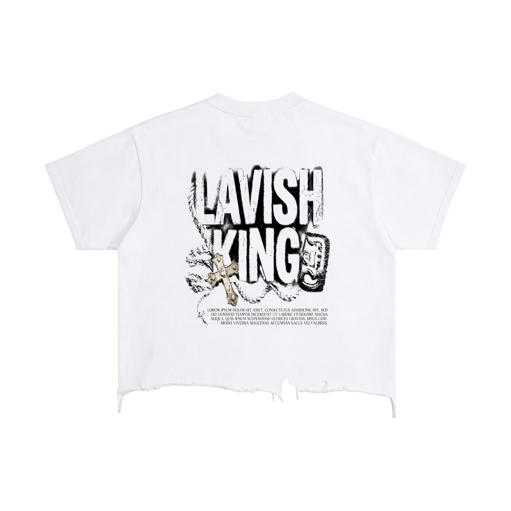 Vintage Wash Boxy Distressed Hem T-Shirt