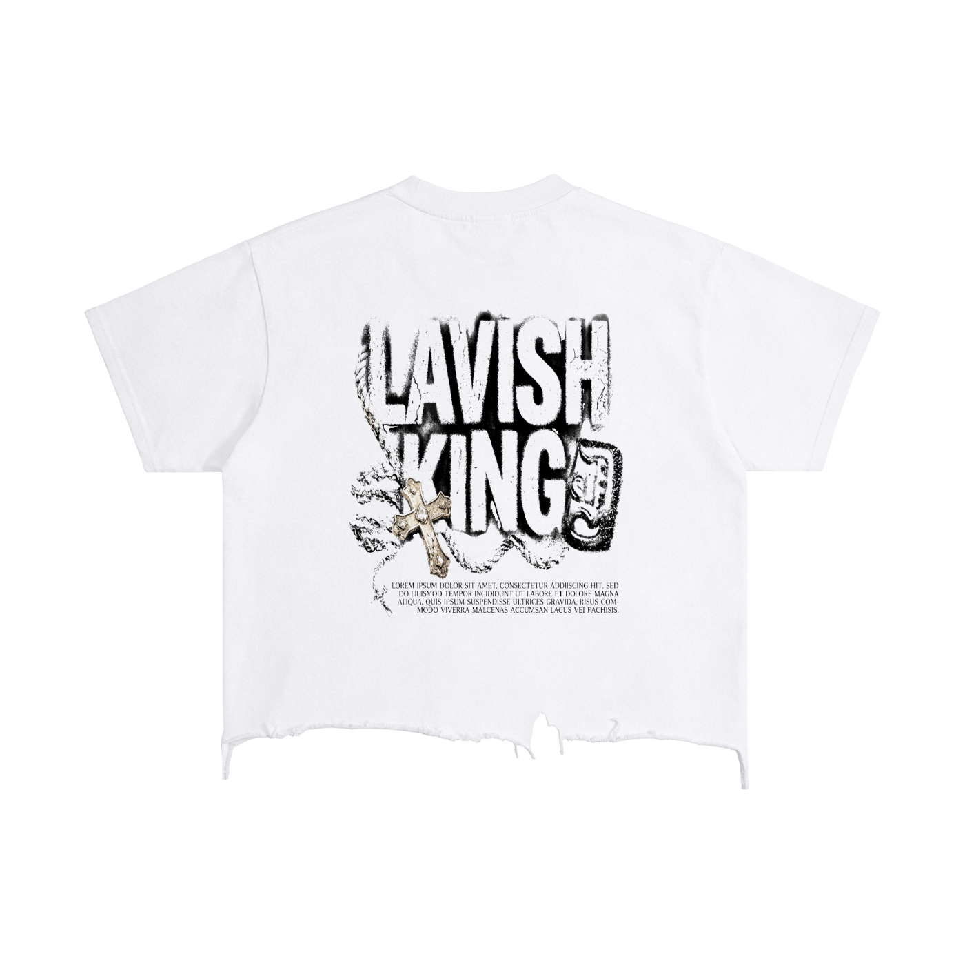 Vintage Wash Boxy Distressed Hem T-Shirt