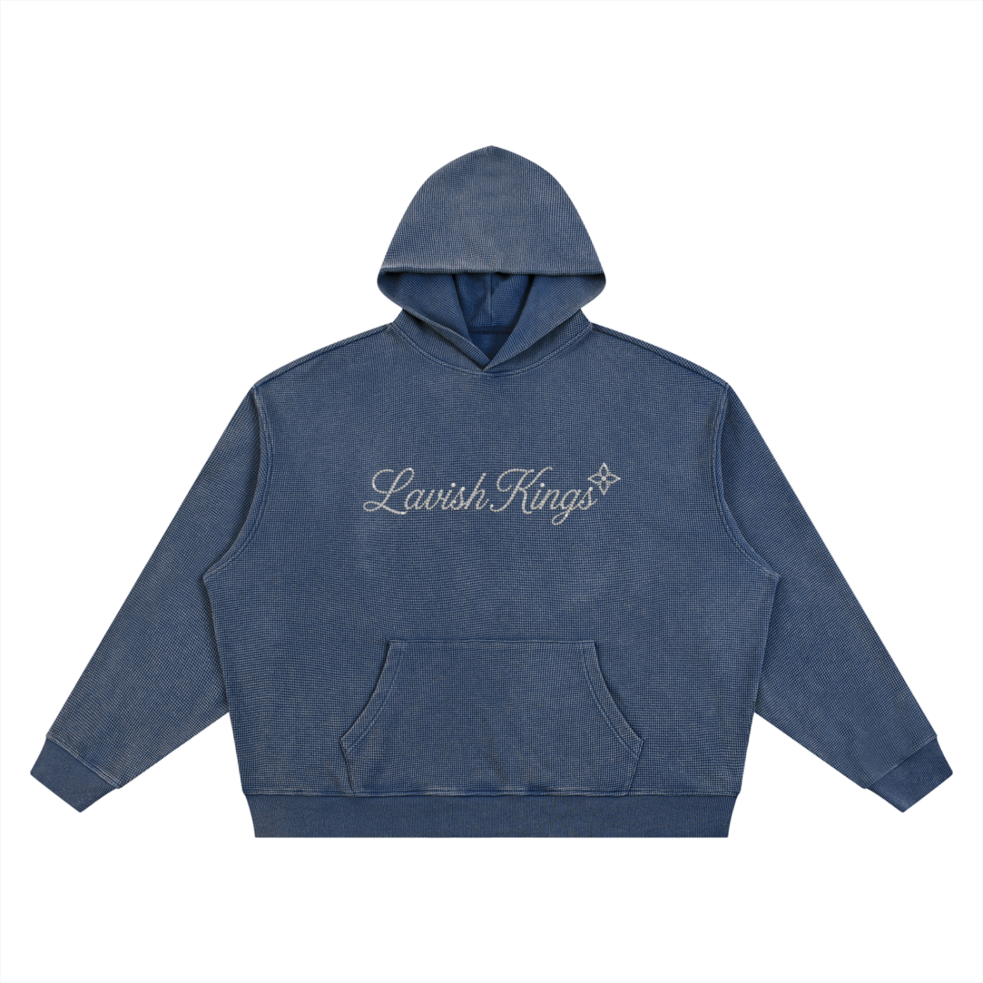 Unisex Vintage Wash Waffle Boxy Hoodie