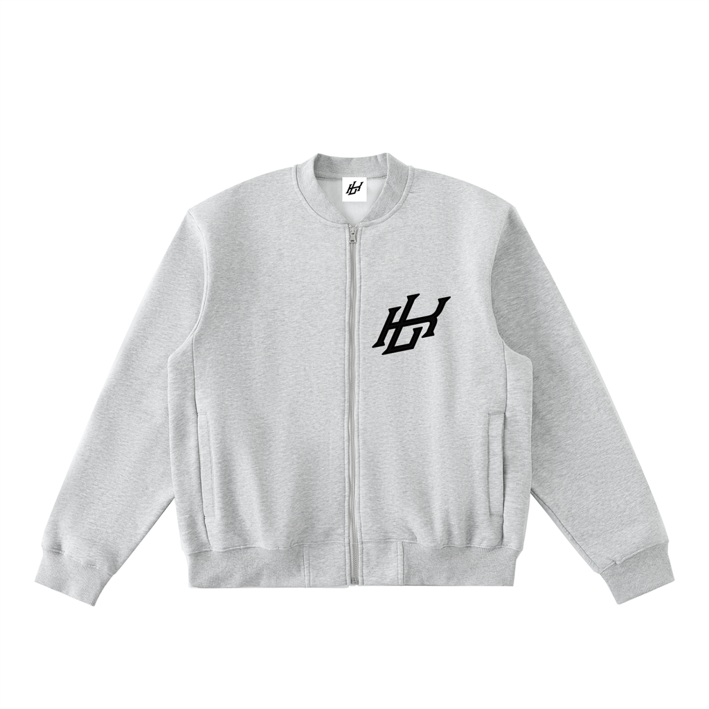 Essential Zip-Up Fleeced Varsity Jacket - LavishKings