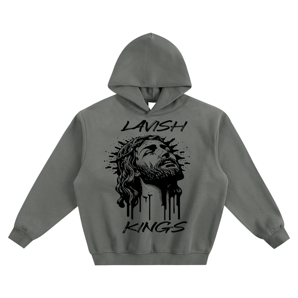 Fleeced Boxy Hoodie - LavishKings