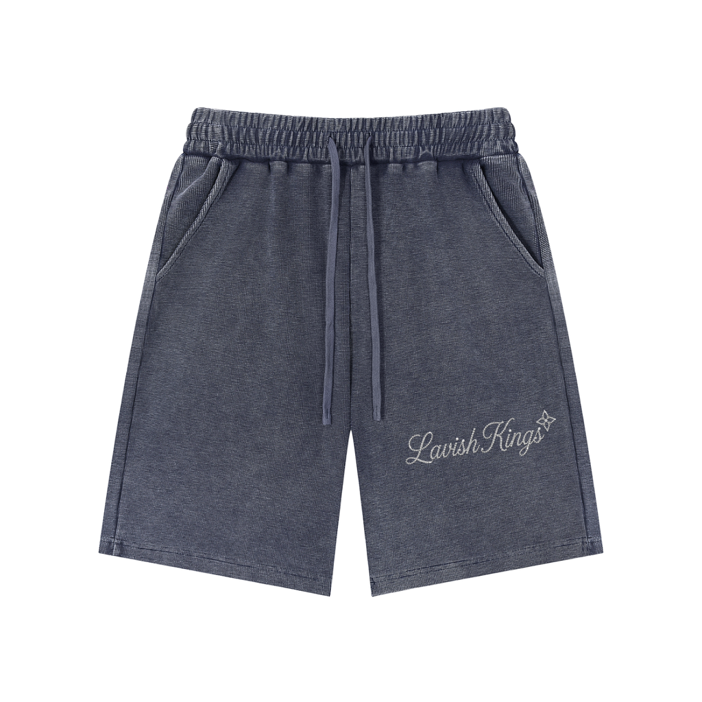 Mineral Wash Waffle Knit Shorts