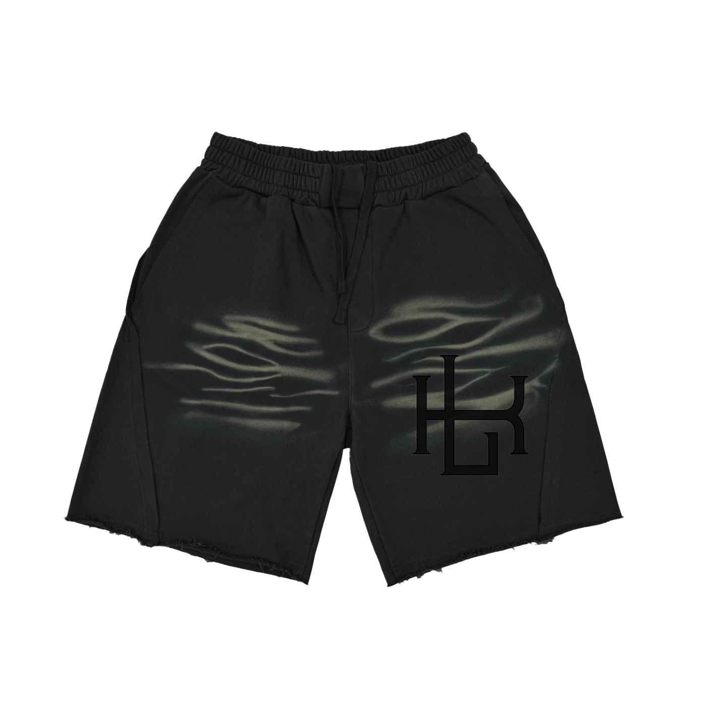 Heavyweight  Vintage Washed  Tiger Stripes Short Pants - 360 GSM