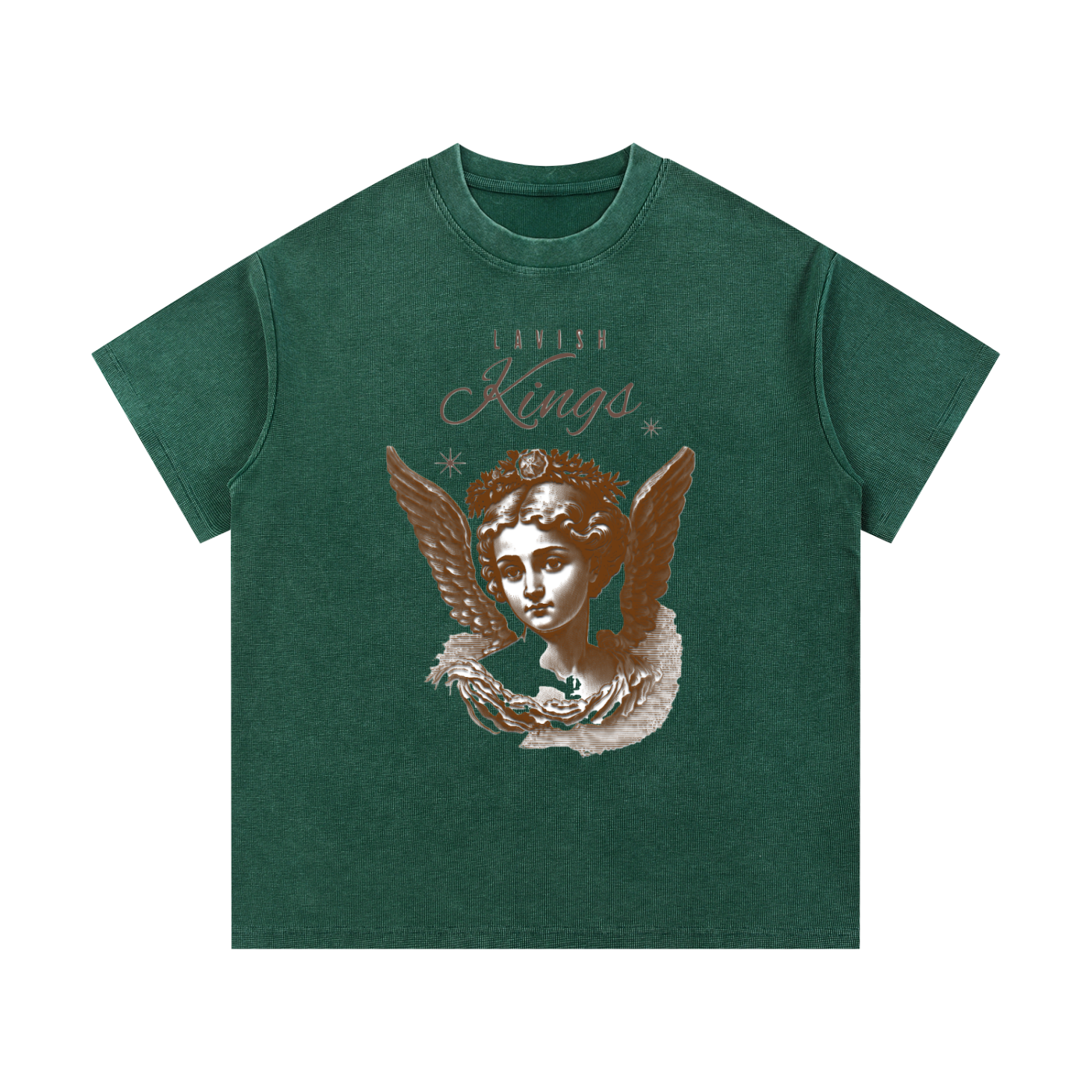 Mineral Wash Waffle Knit T-Shirt - LavishKings