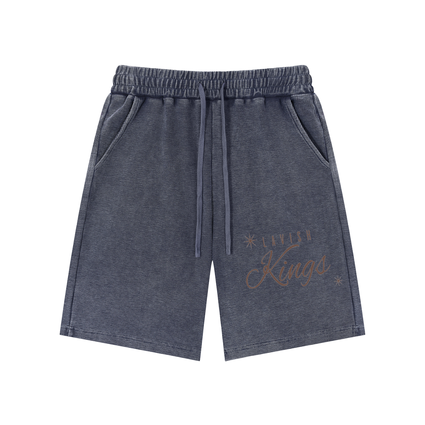 Mineral Wash Waffle Knit Shorts - LavishKings