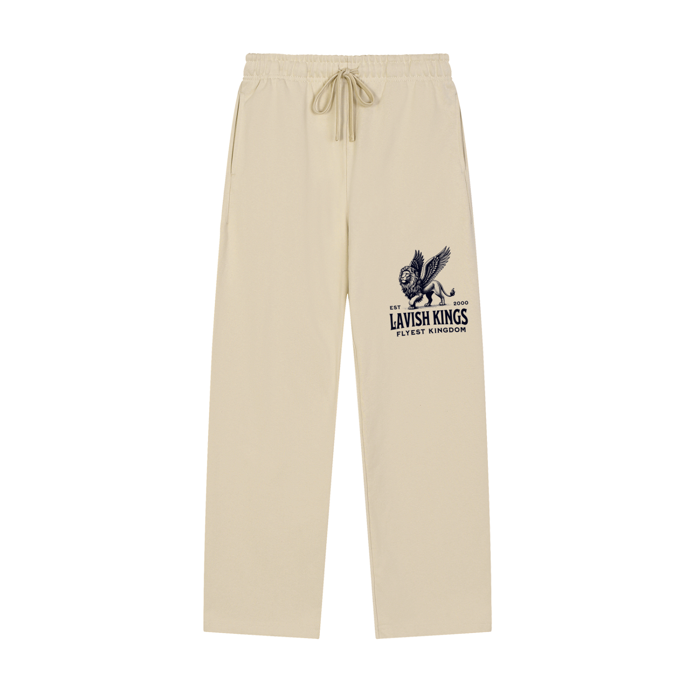 Solid Color Straight-Leg Sweatpants