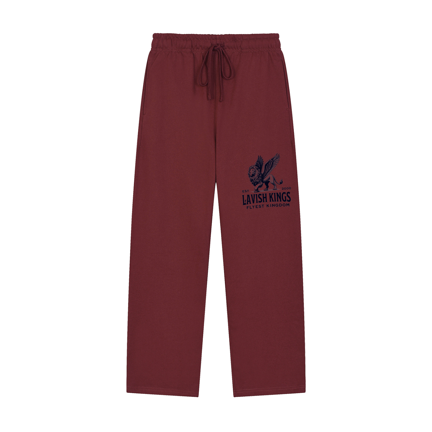 Solid Color Straight-Leg Sweatpants