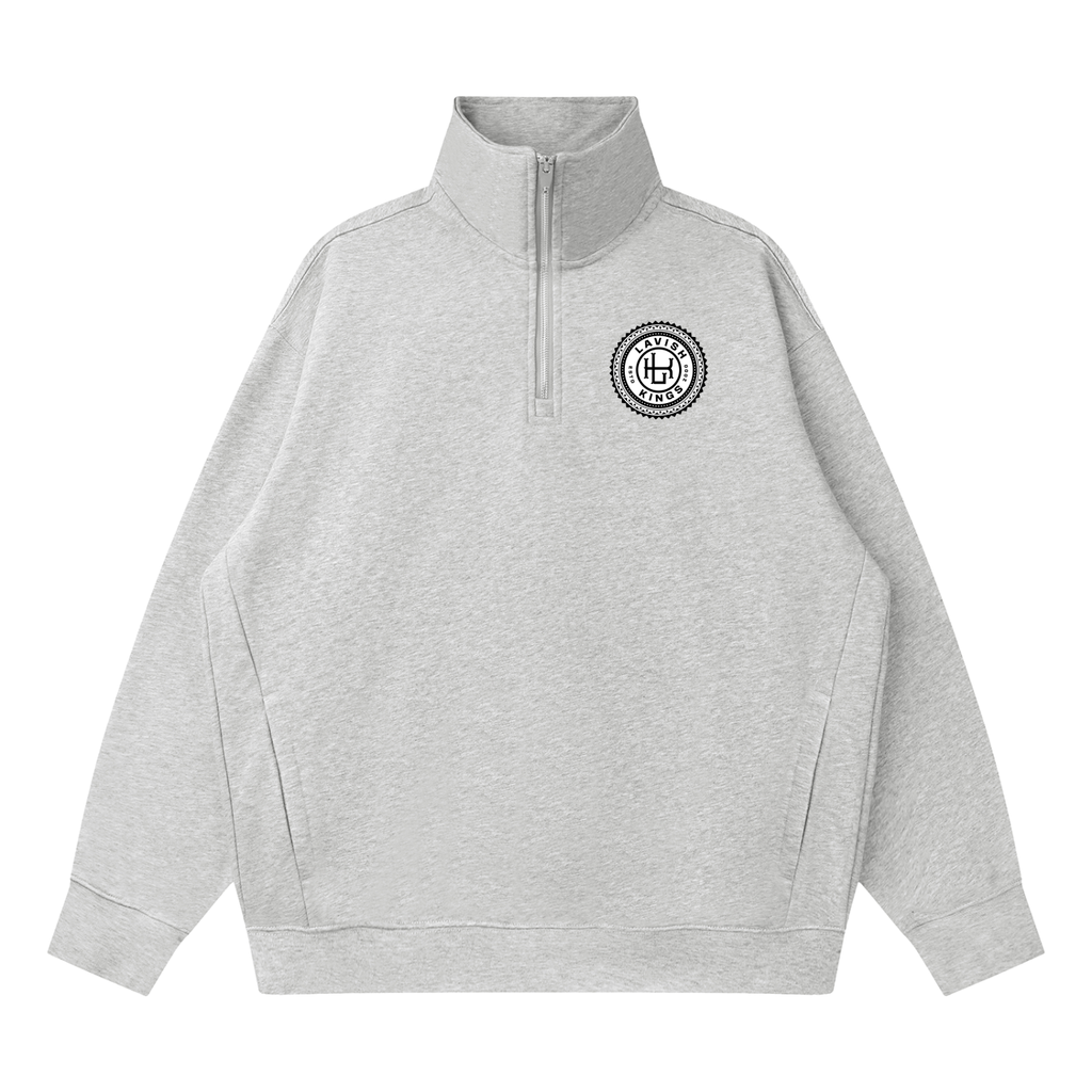 Quarter-Zip Drop Shoulder Sweatshirt - LavishKings