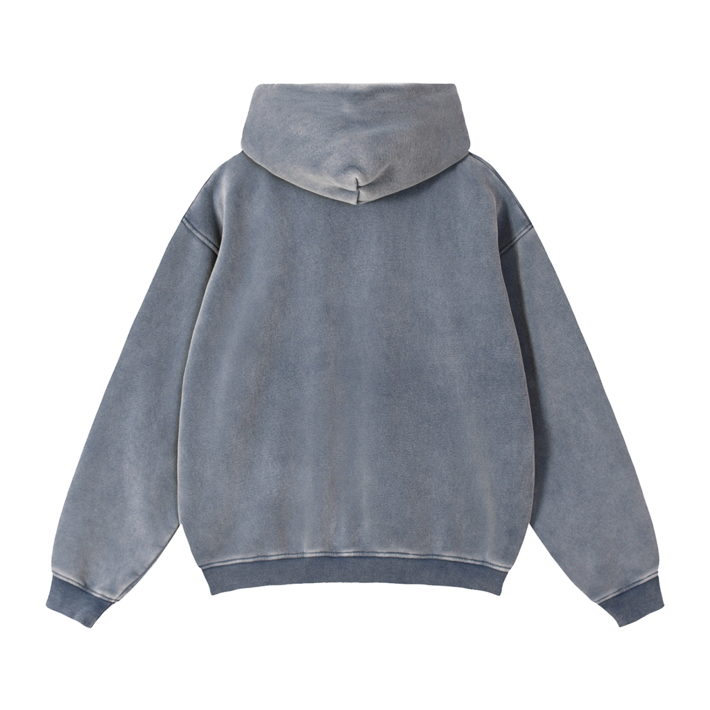 Zip-Through Boxy Fleece Hoodie - LavishKings
