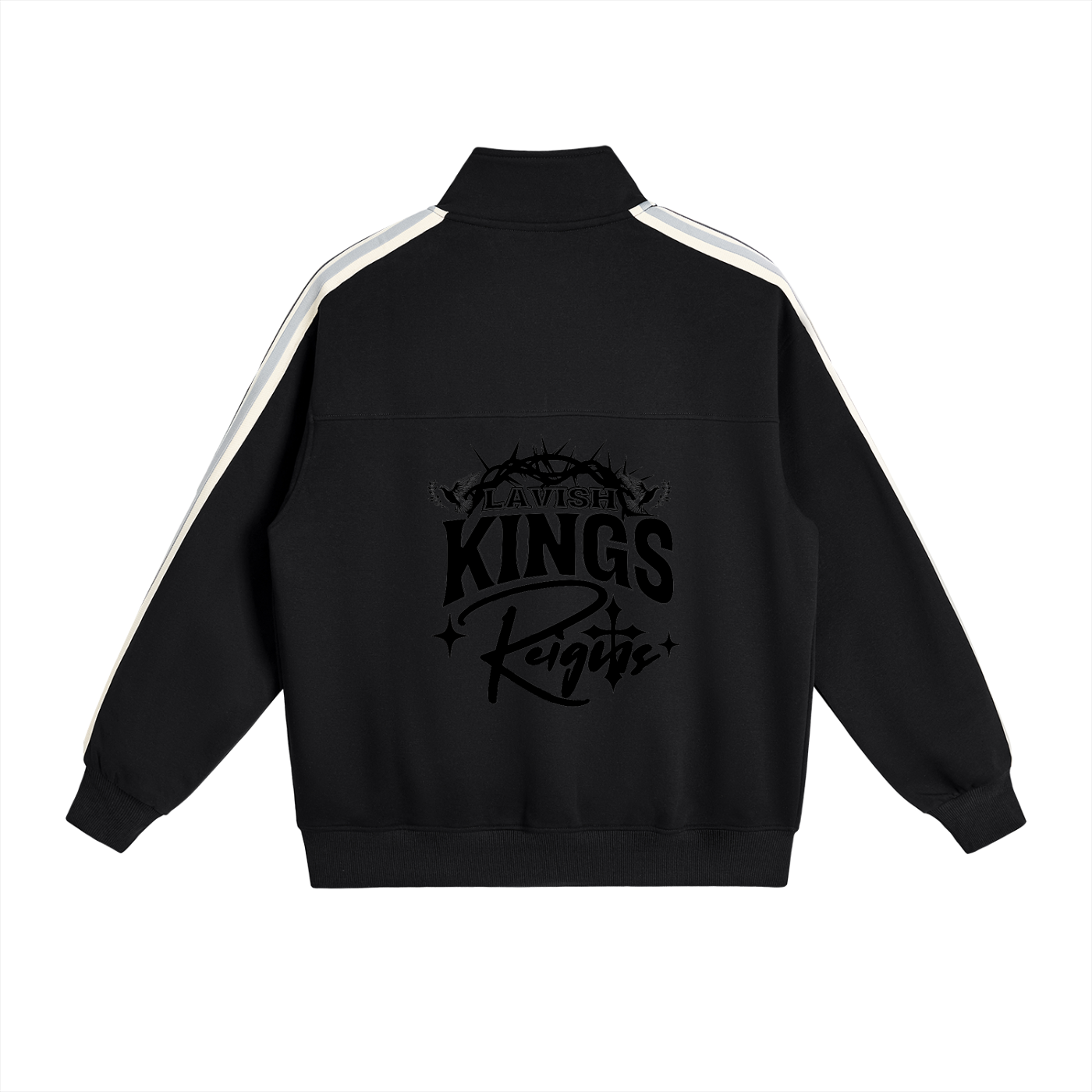 Contrast Side-Stripe Stand Collar  Jacket