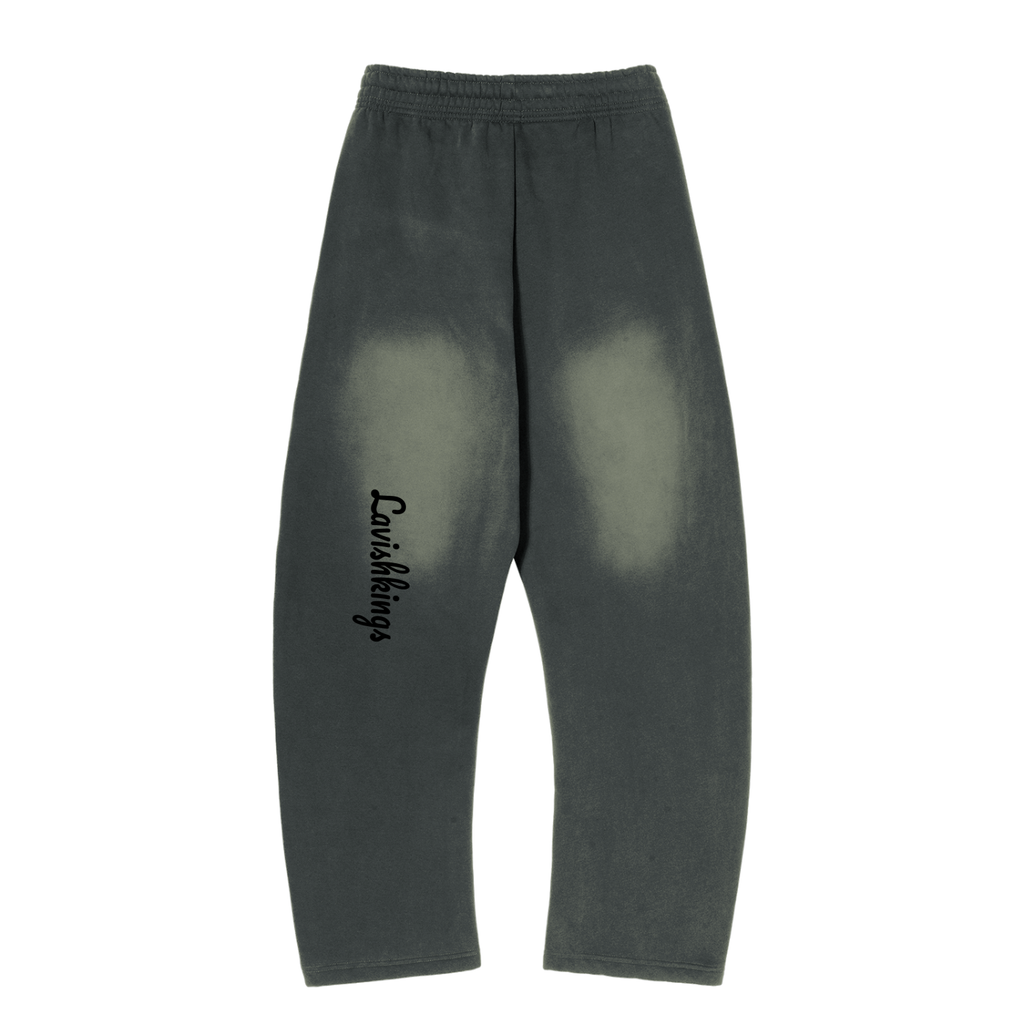 Sunfade Curved Blade Fleece Sweatpants - LavishKings