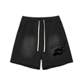 Sun Fade Raw Edge Cotton Shorts