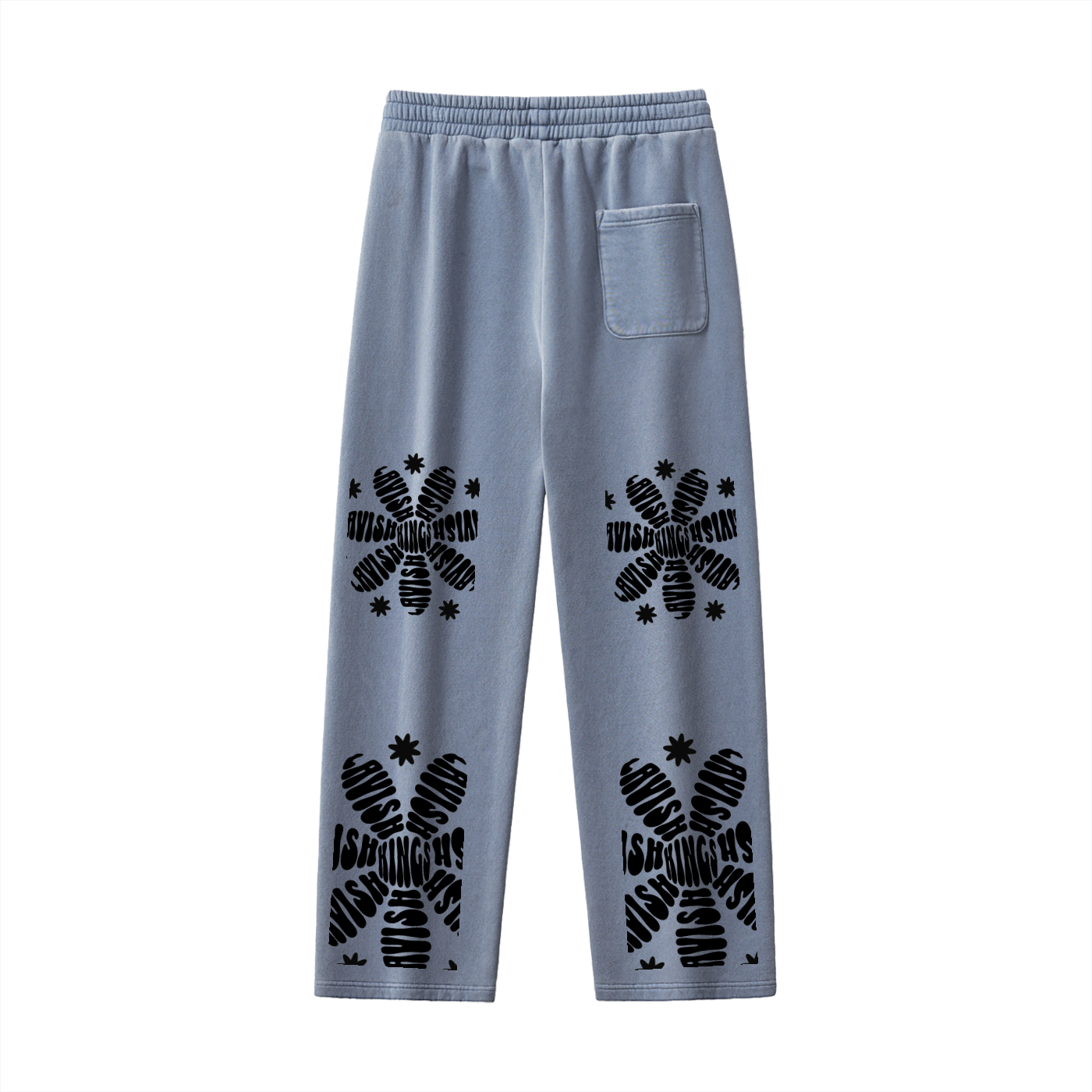 Frayed Enzyme Washed Fleece Sweatpants