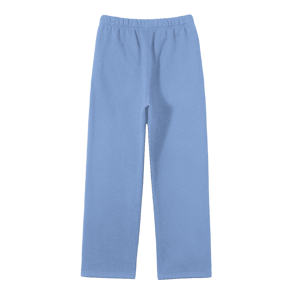 Unisex Solid Color Fleece Straight Leg Pants