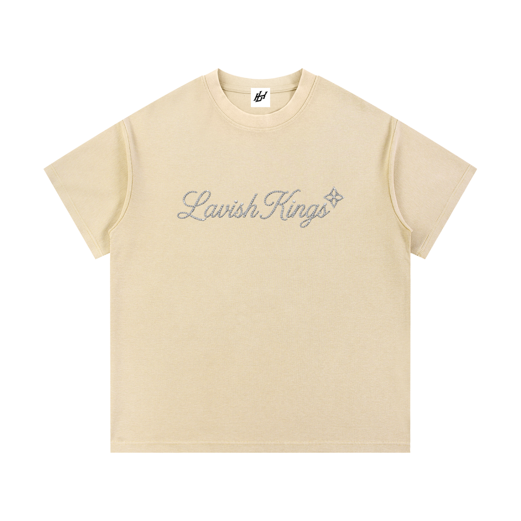 Mineral Wash Waffle Knit T-Shirt