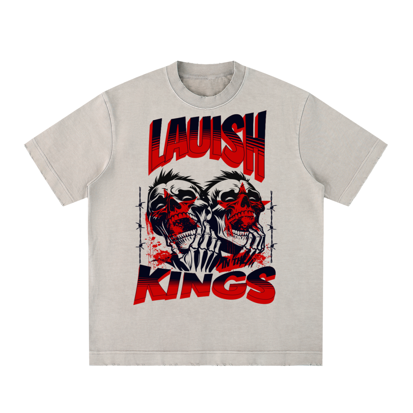 Heavyweight Vintage Washed Frayed T-Shirt