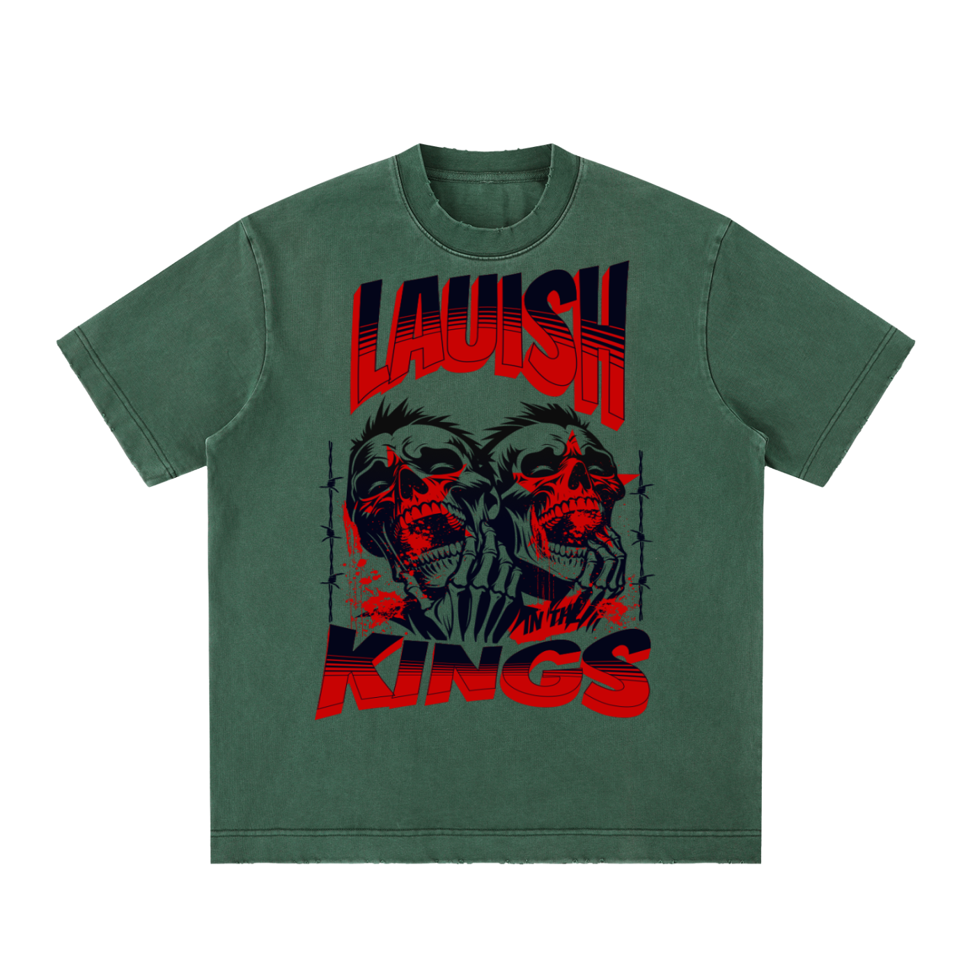 Heavyweight Vintage Washed Frayed T-Shirt