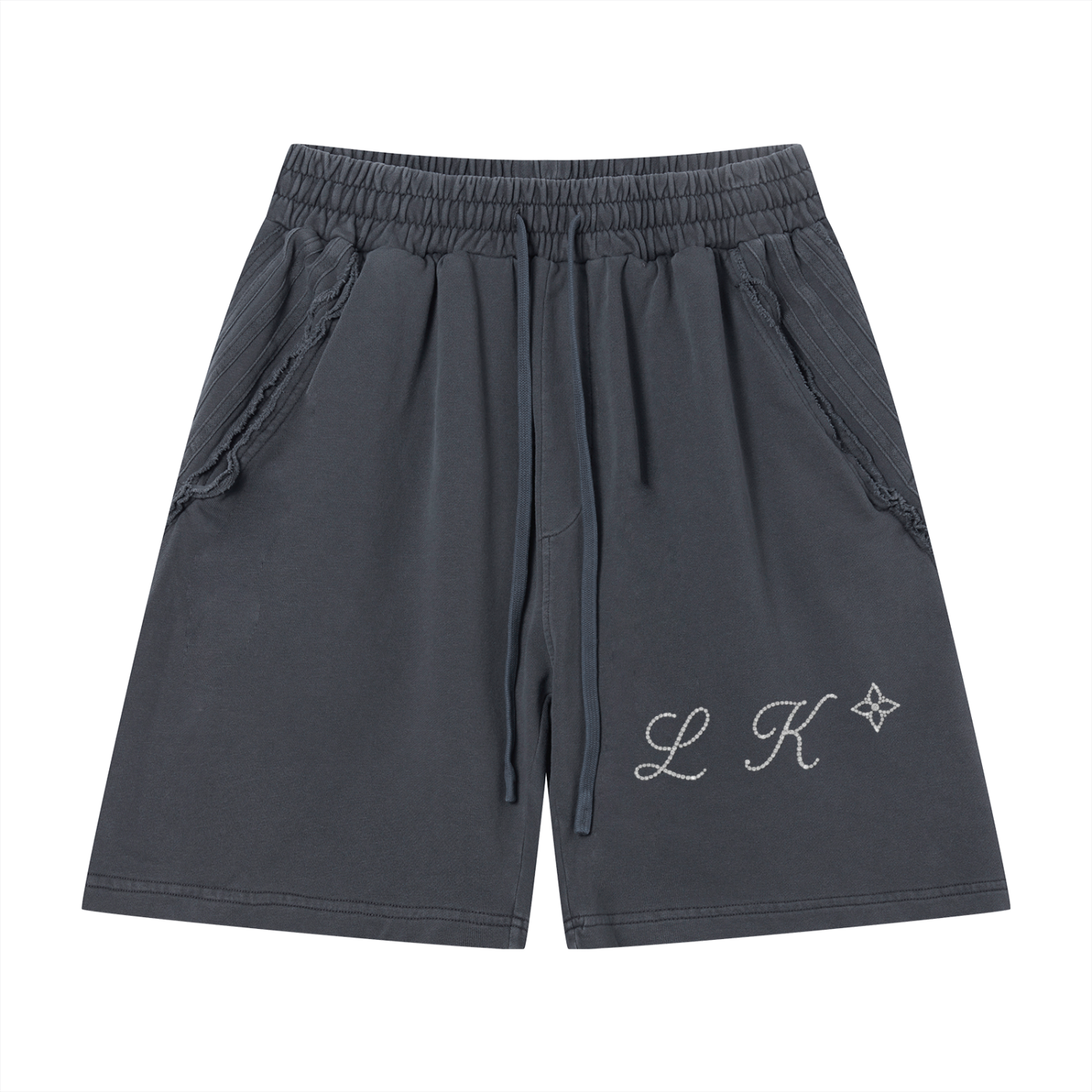 Unisex Vintage Wash Raw Edge Shorts