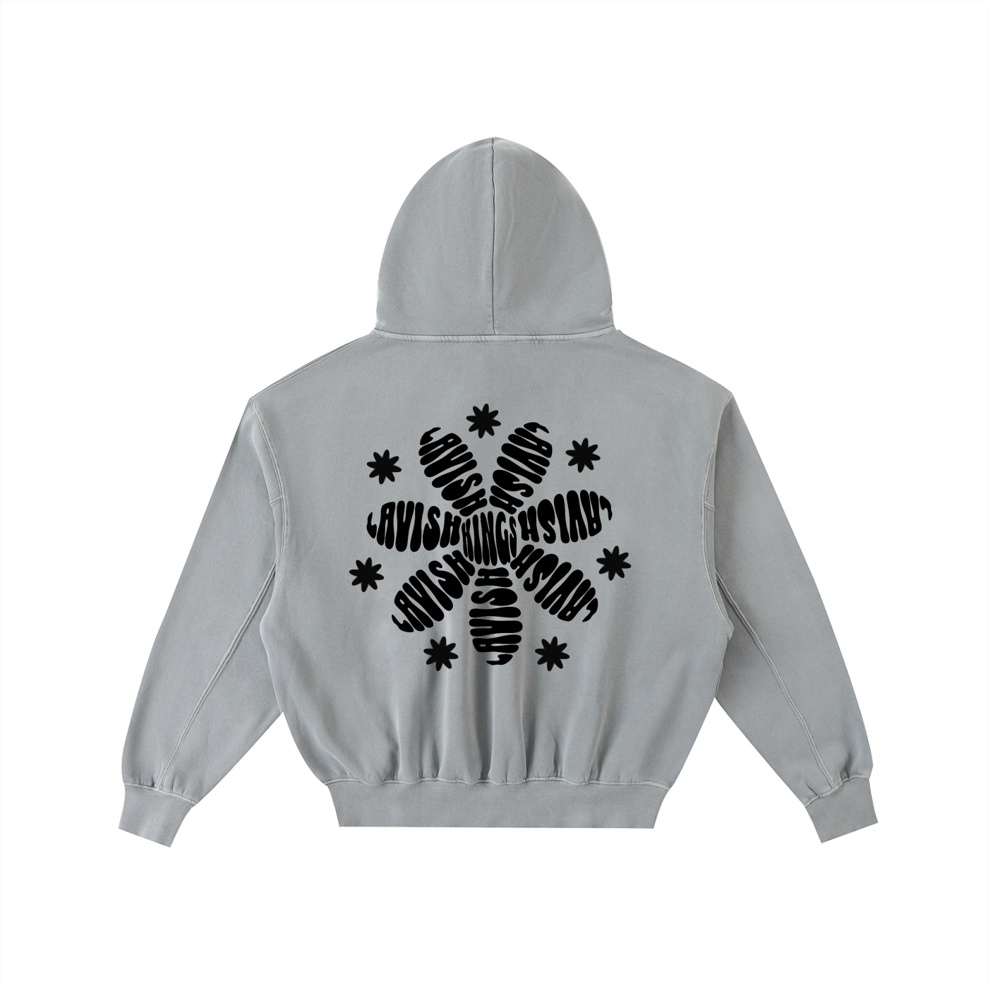 Frayed Enzyme Washed Fleece Hoodie