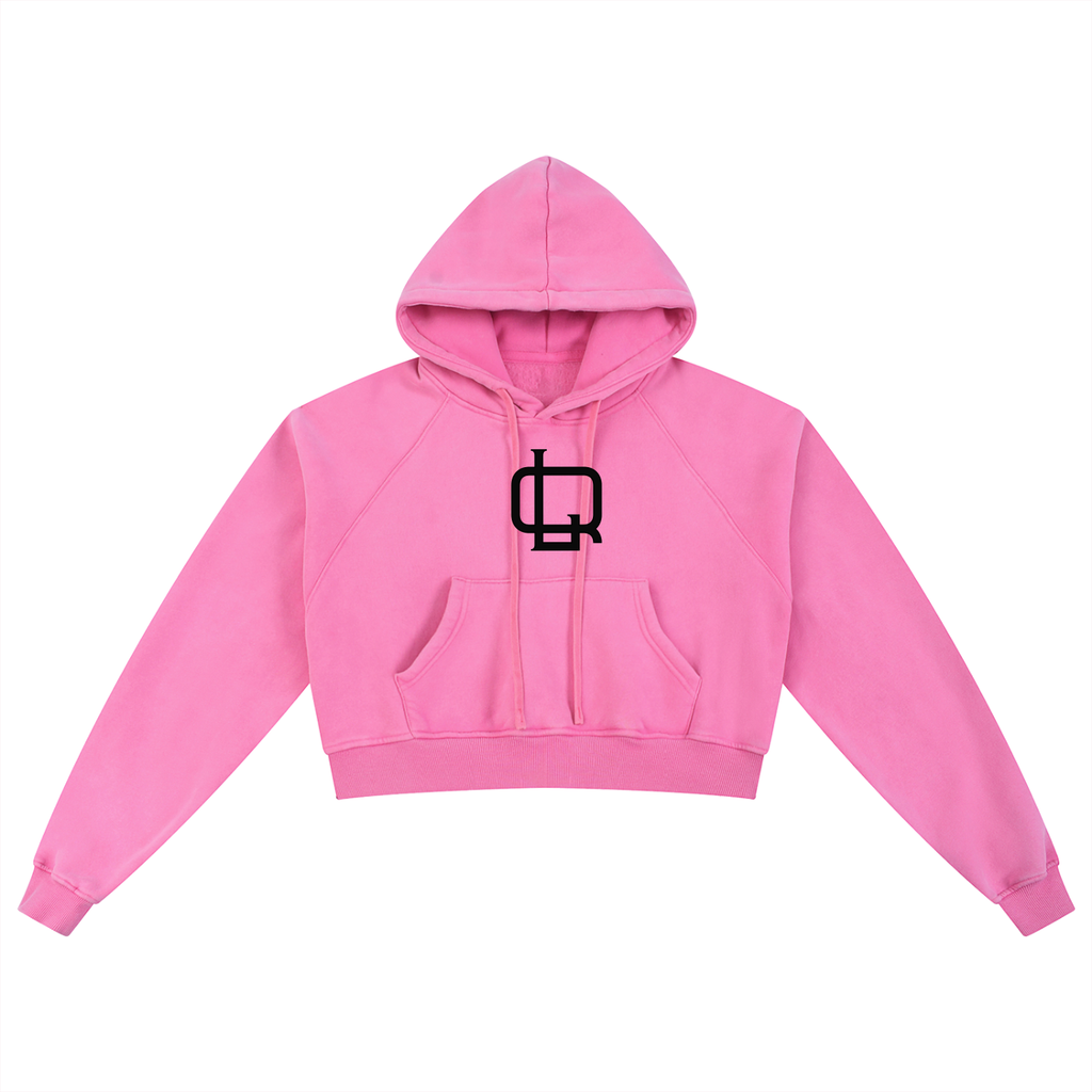 Snow Washed Cropped Hoodie - LavishKings