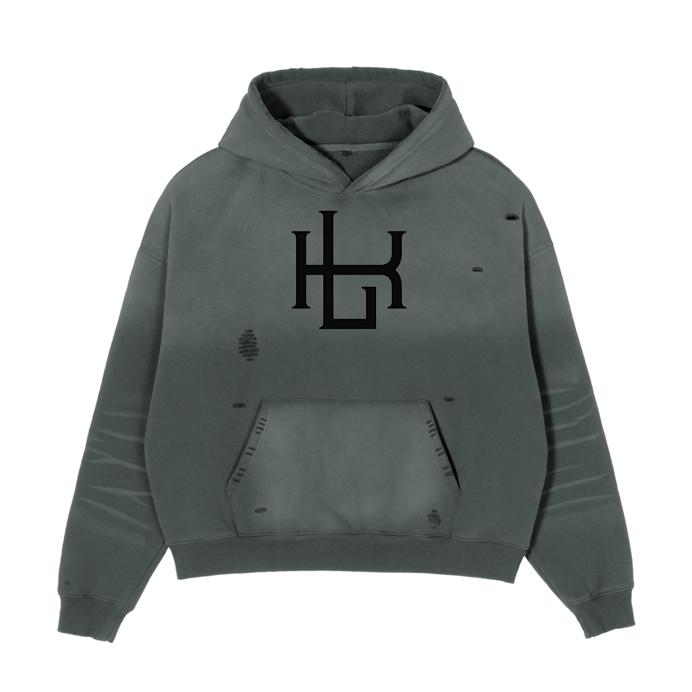Frayed Sunfade Boxy Fleece Hoodie