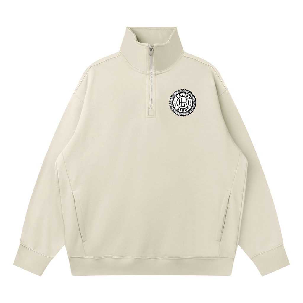 Quarter-Zip Drop Shoulder Sweatshirt - LavishKings