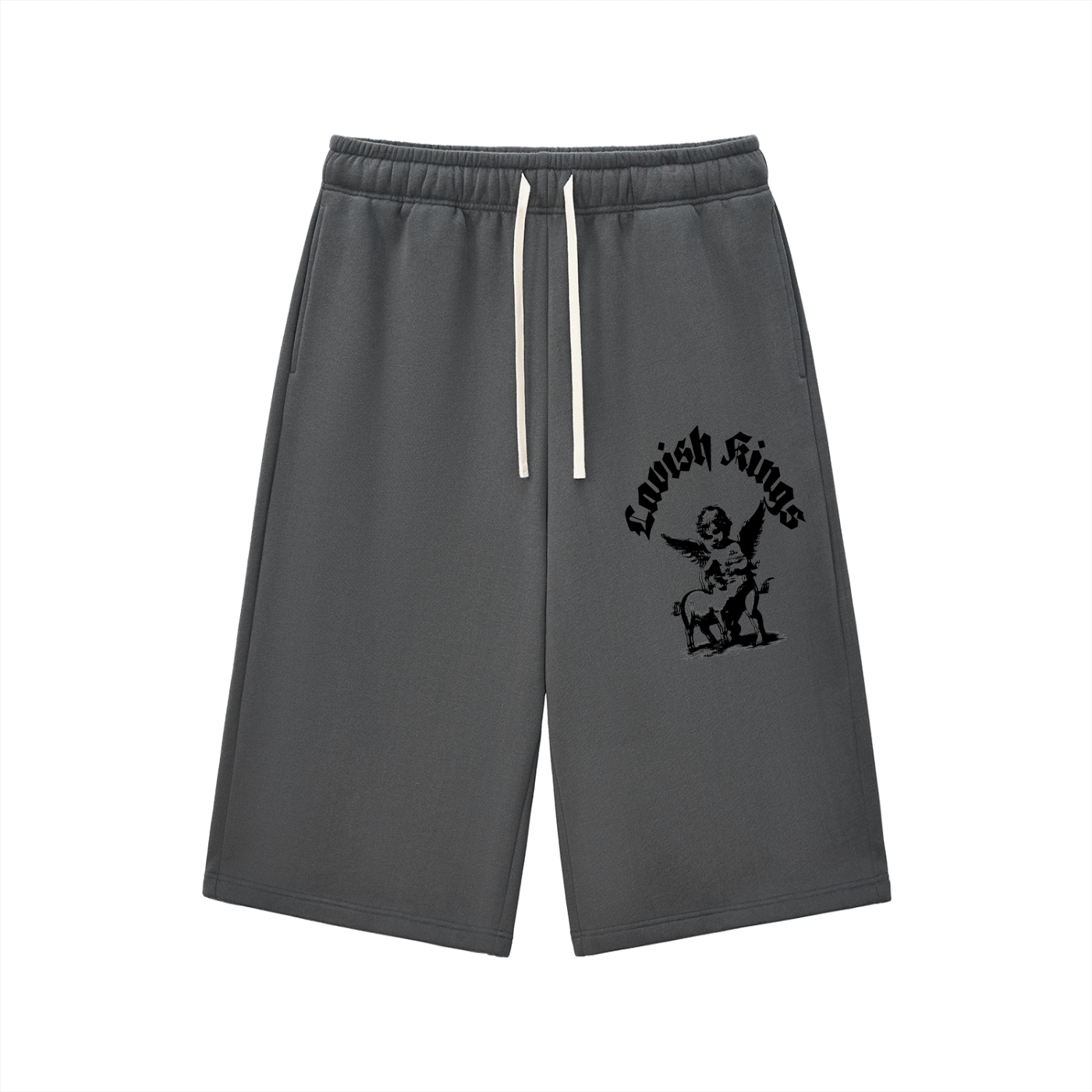 Relaxed Drawstring Three-quarter Sweatpants