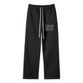 Unisex Solid Color Fleece Straight Leg Pants